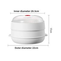 Microwave Safe Double Layer Steaming Basket Food Grade Plastic Steamer Tray For Home Cooking Double