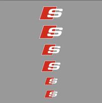 6 vnt. Automobilio suportų dangtelio lipdukai Stabdžių lipdukai  qwe12 Sport S Sline A3 A6 A4 A5 A7 RS4 RS5 RS6 RS3 RS7 A4L A6L S3 S6 S5 S7 S4 RS8 Calipers sticker