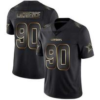 Dallas Cowboys NFL Football Jersey Black Gold Edition Prescott Elliott Cooper Smith VanderEsch Lawrence Mens Cotton Blend XXXL