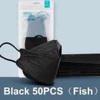 Fish Ffp2 Mask Face Ce Mask Kn95 Approved Mascarillas Faciales Reusable Mask Black,50 PCS(Fish) gray