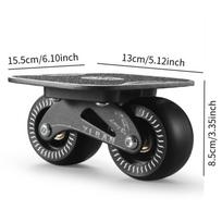 Board Skates Portable Roller Road Plate Aluminum Split Skateboard Non Slip Skating with gray
