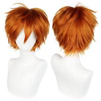 Short Black Men's Cosplay Synthetic Wig for Halloween Christmas Event Costume Party Black Men Wig for Men Women Anime Cosplay