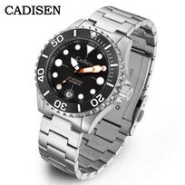 CADISEN AQUA DIVER New Brand Luxury Men Watches Automatic Watch Japan MIYOTA 100M Waterproof Luminous Mechanical Wristwatch black