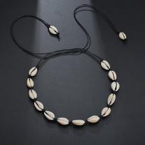 Boho Paplūdimio Bohemiški Kriauklių Choker Vėriniai Moterims Mergaitėms Vasaros Mados Papuošalai Grandinėlės Kriauklių Pakabukai Vėrinys gray