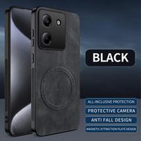 POCO M7 Pro 5G dėklas, Magsafe dėklas, prabangus avies odos magnetinis matinis dangtelis, skirtas Mi POCO M7pro, belaidžio įkrovimo apsauga, apsauga nuo kritimo For POCO M7 pro 5G juoda