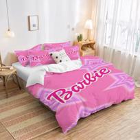 Cartoon Barbie Duvet Cover Baby Bedding Set Children'S Bedding Set 3-Piece 1 Quilt King Size Twin Covers Children Printed EU Single(135*200cm)3pcs pink