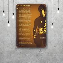 Sophia lillis aktorius Klasikinis plakatas Rūdyta metalinė plokštelė Retro dekoratyvinė plokštelė Baras Vyro urvas Garažas Klubas Metalo ženklas Sienos dekoracija 20x30cm（7.8x11.8inch） brown