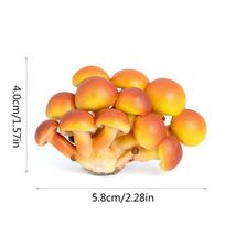 Simulation Fungus Figurines Mini Mushroom Matsutake Oyster Garden Landscape Miniatures Diy Mushroom Model Home Decor Ornament orange