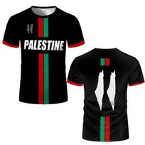 2026 m. Palestinos nacionalinės rinktinės vasariniai 3D spausdinti futbolo marškinėliai ir marškinėliai visai šeimai tinka dėvėti lauko sportui M