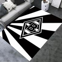 Borussia Mönchengladbach Retro Metalinis Logotipas Kilimas Senovinio Auksinio Paviršiaus Grindų Kilimas Futbolo Gerbėjo Svetainės Namų Dekoro Kilimėlis 60x90cm( 23x35in )