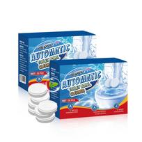 Automatic Toilet Cleaning Tablets 12 Packs - Pulse-Action Deep Cleaning, Instantly Removes Limescale & Urine Odors. LEMON blue