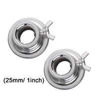Durable Weight Steel Spring Spin Lock Screw Dumbbell Spinlock Collars Check Nut Barbell Bar Clips 03(25mm/ 1inch)