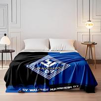 SV Waldhof Mannheim logotipas pledas spausdintas pledas minkštas ir jaukus puikiai tinka svetainei lovai sofai ar trumpam miegui,dovana 80cm x 120cm blue