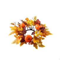 Rudens vainikas dirbtinis derliaus sezoninės dekoracijos Padėkos dienai, židiniui, stalui Orange Pumpkin orange