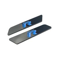 3D Metal for VW Volkswagen Golf Polo Tiguan Passat Bora Jetta Touran Caddy GTI T-Roc Car Side Fender FES5 Emblem Sticker Trunk Badge black