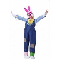 Halloween Bunny Costume Set Adults Kids Role Play Party Outfit Pink Blue Options Small gray