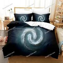 3D Print Avatar The Last Airbender Bedding Set Duvet Cover Bed Set Quilt Cover Pillowcase Comforter King Queen Size Boys Adult EU Single 135*200cm/53x79in 3pcs gray