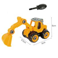 Cake Toppers Excavator Car Crane Birthday Party Tractor Construction Cake Decorations Supplies Boys Birthday Baby Shower Cake orange