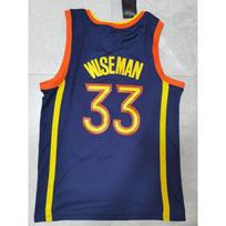Embroidered Golden State Warriors 33 James Wiseman Basketball Jersey Men Women Adult Fall Winter Sportswear XL yellow