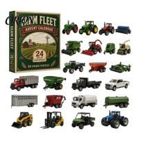 Cute Desktop Decoration 2026 Transportation Advent Calendar, 24-Day Acrylic Ornament Set with Vehicle Holiday Collection Toy Figures, Christmas L