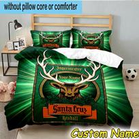 3pcs Custom Name Jager-meister Spirit Drink Bedding Set Includes 1 Duvet Cover & 2 Pillowcases for All Seasons Dormitory Home Decor Christmas gifts 140cmx210cm