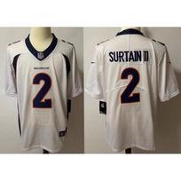 NFL Denver Broncos Short Sleeve Jersey Mens Team Apparel Premium Embroidered Football Shirt White 2 gray