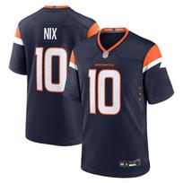 NFL Denver Broncos Short Sleeve Jersey Mens Team Apparel Premium Embroidered Football Shirt New Navy 10
