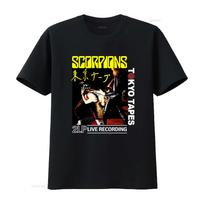 Scorpions Tokyo Tapes Album T Shirt Retro Vintage Tour Rock Band Live Recording 2LP Design vint L black