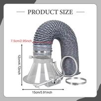Easy-to-install Fume Extractor Hose with Adjustable Clamp for Welding And . 75mm