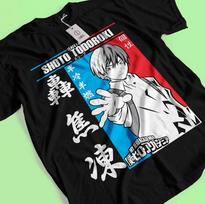 Shoto Todoroki T-Shirt My Hero Academia Bakugo Katsuki Tee Anime Dabi Deku Shirt 4XL white