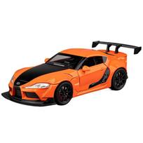 New 1/22 Toyota Supra F9 JDM Supercar Alloy Model Car Toy Diecasts Metal Casting Sound and Light Car Toys for Children Vehicle oranžinė