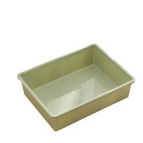 Small Anti-Splash Semi-Enclosed Cat Litter Box with Litter - Square Cat Toilet and Cleaning Pan Small 35X26.7X9 žalia