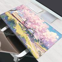 mouse pad Gaming Sakura Japanese Cherry Blossom XL Home New HD mousepad XXL Keyboard Pad Non-Slip Office Carpet Laptop Mice Pad 300x600x2mm pink