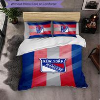 New York Rangers Pattern Microfiber 3Pcs Bedding Set Decor Duvet Cover Set For Bedroom Home Use 140cm*200cm