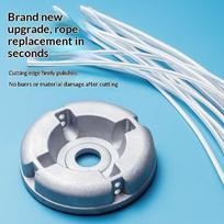 Universal Aluminum Grass Trimmer Head With 4 Lines Brush Cutter Head Thread Nylon Grass Cutting Line Head For Lawn Mower Silver 1 head 4 steel wire