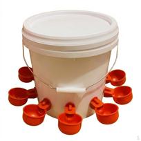 Vištų girdykla pomėgiams, Viščiukams 9 kg su skylės atidarytuvu, Paukštis 6 Bowls + 20 jin Bucket