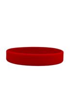 Customizable Solid Color Silicone Sports Bracelet for All Ages raudona