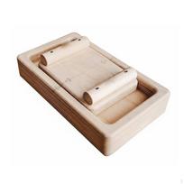 Arm Wrestling Training Board Solid Wood Finger and Wrist Strengthener Portable 40x13x4cm beige