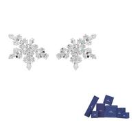 Swarovski Snowflake motif Earrings 5692635 F-Original Brand Box And Bag balta