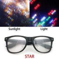 Šviesos lūžio difrakcijos akiniai Unikalūs 3D prizmės efekto akiniai Prizminiai akiniai Lazerinis šou Clear Lens 3 black