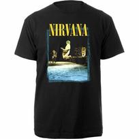 ** Nirvana Kurt Cobain Live At Reading Stage Jump Official Licensed T-shirt ** Unisex T-Shirt M black