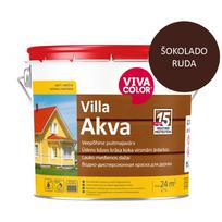 Medinių fasadų dažai VIVACOLOR Villa Akva, 2,7 l, šokolado rudos RAL 8017 sp.