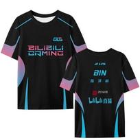 League of Legends Esports LPL BLG Team 3D Printed Team Uniform T-shirt Fashionable Casual Thin Quick Drying Top 4XL gray