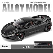Super Sportinio Automobilio Žaislas Simuliacija 1/24 McLaren 720s Automobilio Modelis Lietas Lydinys su Garsu Šviesa Atgal traukiami Žaisliniai Transporto Priemonės Modeliai Vaikų Dovanos juoda