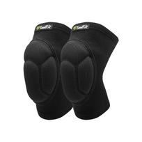 Loogdeel 1Pair Knee Pads Thick Sponge Anti-Slip Football Volleyball Extreme Sports Protective Gear M juoda