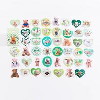 Retro Journal DIY Sticker Pack: 46 Self-Adhesive Sealing Stickers for Decoration. beige