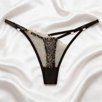 Women's Adjustable Embroidered Thong Lingerie - Sexy, Tempting, Multiple Styles Available One Size Adjustable gray