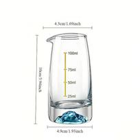 100ml Glass Baijiu Decanter Household Small Wine Pots Graduated Glass Wine Pot Red Wine and Foreign Wine Glass Wine Dispenser (as the picture,1pcs) white