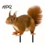 Realistic Animal Yard Art Squirrel Garden Stake 2D Flat Acrylic Outdoor Stakes for Lawn Cute Ornament Patio Pathway Decoration Stake 1pc brown