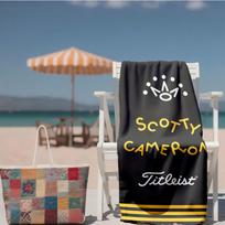 1pc Scotty Cameron Titleist Luxury Golf Design 2D Printed Microfiber Beach Towel, quick dry super absorbent. Great for beach 130x80cm black